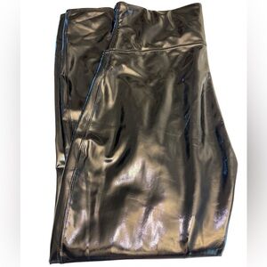 Spanx legging faux leather tummy control contoured power waistband size X-Large